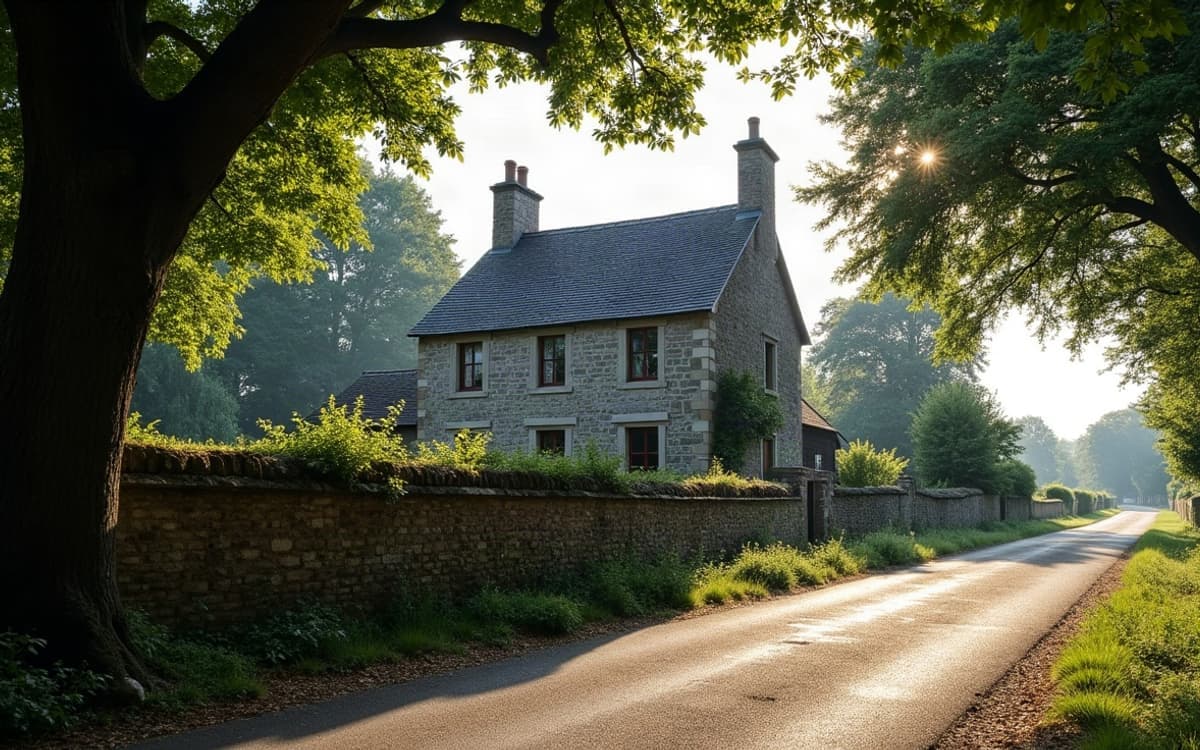Manoir de Trémarec à Landudal, bâti historique entouré de bocage et de haies de talus